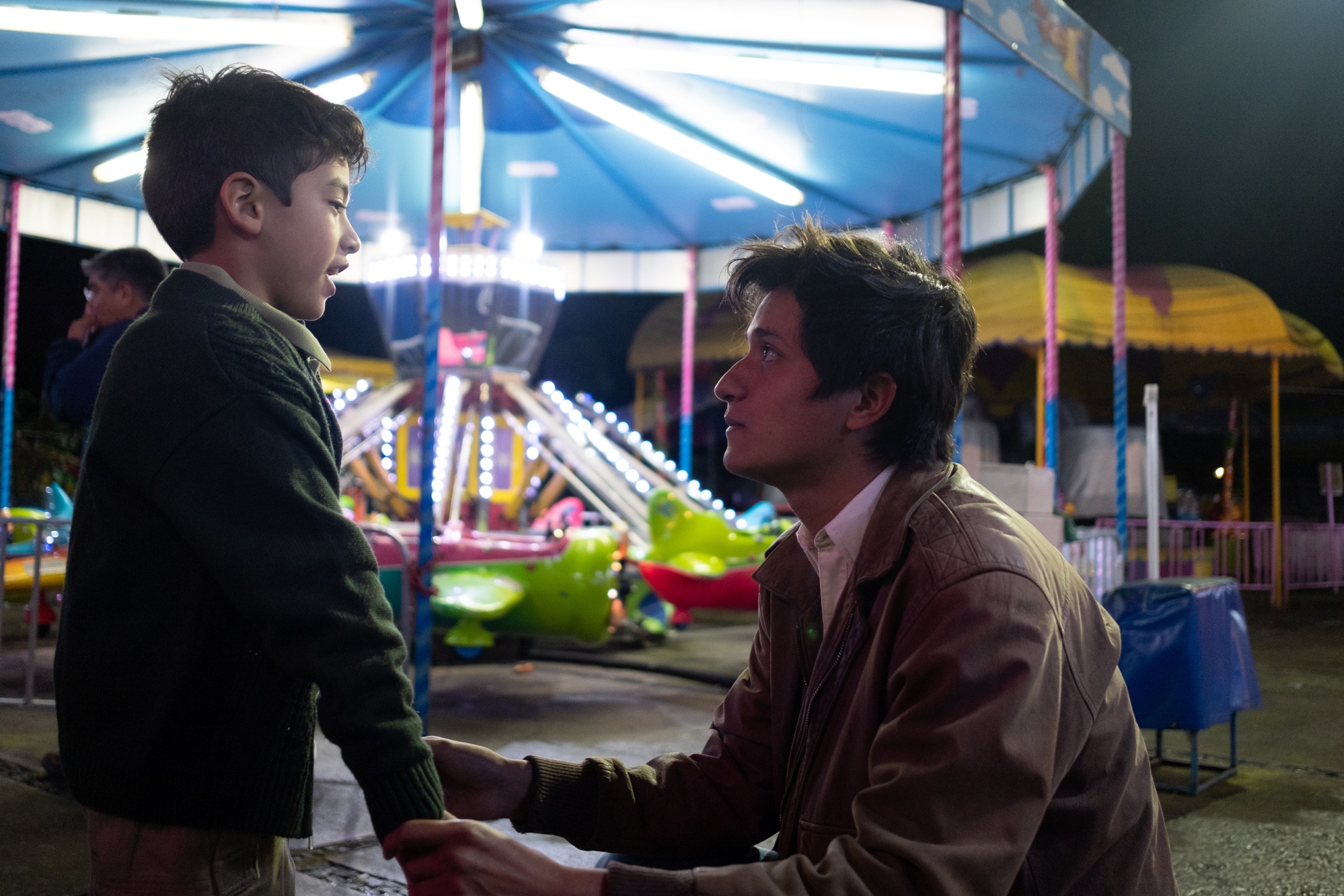 OSE ÁNGEL GARRIDO as Young Ricky, ARMANDO ESPITIA as Iván in I CARRY YOU WITH ME. Photo by Alejandro Lopez Pineda. Courtesy of Sony Pictures Classics.